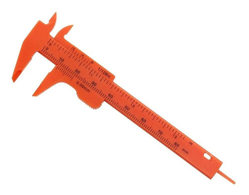 Mini 80mm Double Scale Plastic Vernier Caliper Ruler