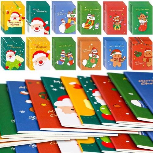 120 Piezas Mini Cuaderno De Navidad Mini Memo Padt Notepads