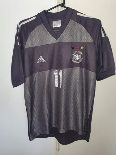 Camiseta Alemania Wc2002 Suplente Gris #11 Klose Talle M