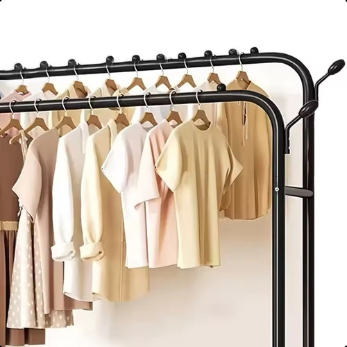 Cabideiro Duplo Para Roupa Arara Organizador Aço 2 Niveis