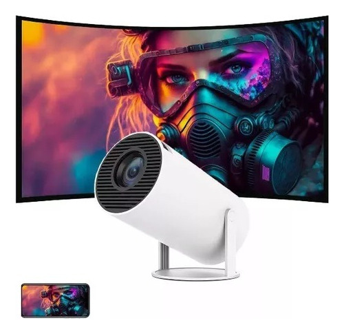 Proyector Portátil Wifi Bluetooth Hdmi Led Full Inteligente Blanco