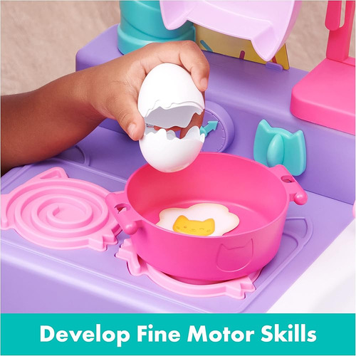 Cocina Interactiva Gabby's Dollhouse Cakey Cat Con Accesorio