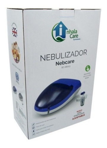 Nebulizador Homecare Modelo Nebcare Inhalacare, Silencioso Con Accesorios, Color Azul