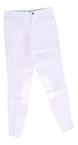Imagen 1 de 12 de Pantalones De Montar A Cintura De 29.5 Pulgadas Blanco