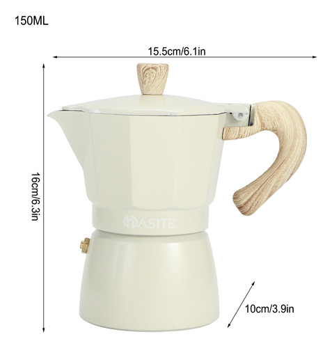 Cafetera De Aluminio Octogonal Moka Para El Hogar