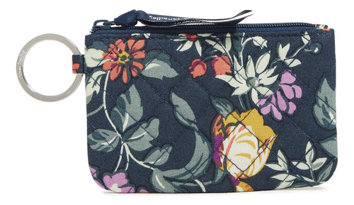 Vera Bradley Cartera De Algodon Con Cremallera Para Mujer, V