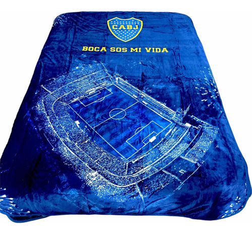 Frazada Boca Juniors Modelo Bombonera Calidad Suave Única ++