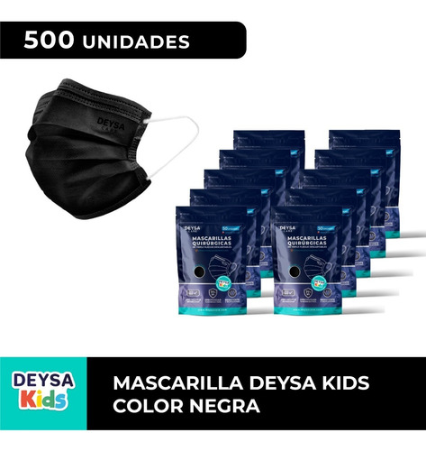 Mascarillas Desechables Niños 10 Env. Resellable (500 Un)