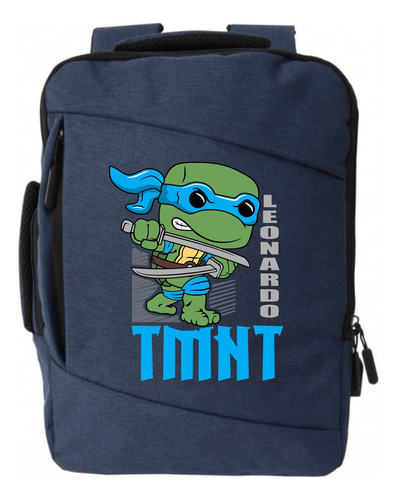 Morral Espalda Tortugas Ninja Leonard Maleta Portafolio Azul