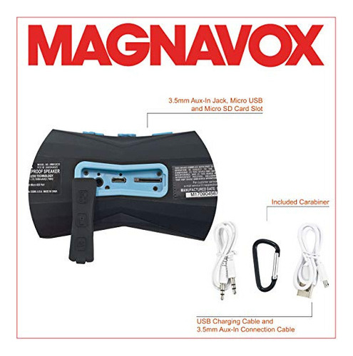 Alto-falante impermeável externo Magnavox com tecnologia