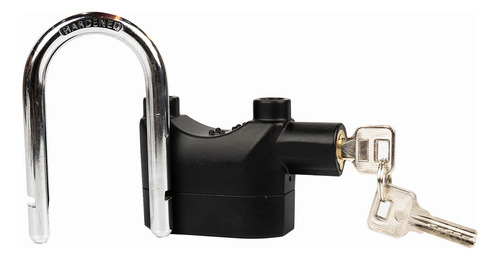 Cadeado preto Lock Alarm c/ alarme - Modelo K102BH