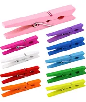 Comprar Broches De Ropa Coloridos En Madera Natural Para Manualidade