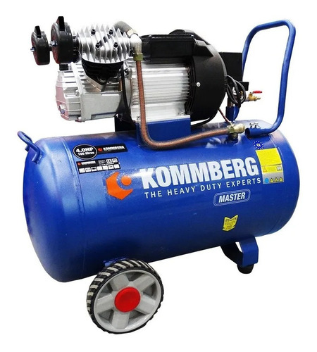 Compresor de aire eléctrico Kommberg KB-D2-40100 monofásico 100L 4hp 220V 50Hz azul