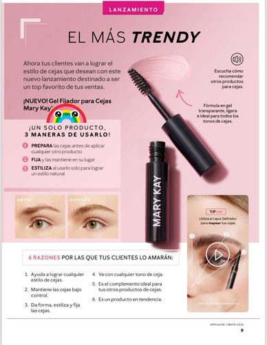 Mascara Gel Transparente Para Peinar Cejas Efecto Laminado