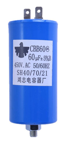 Condensador Funcionamiento Cbb60 2 Pine 450 V Ca Uf Mfd Hz