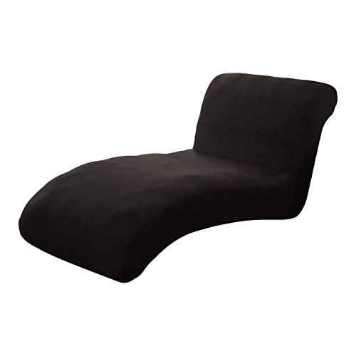 Funda Chaise De Sala, Jacquard Suave, Lavable, Negro