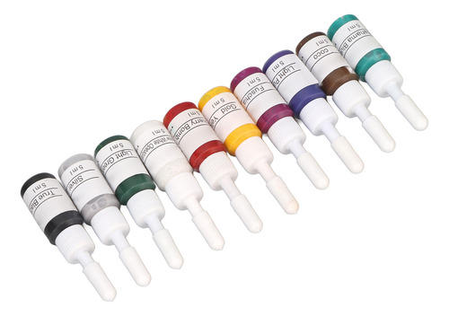Pigmentos Para Tatuajes Brillantes Lavables 10 Colores