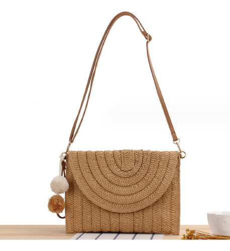 Bolsa De Palha, Bolsa De Envelope, Carteira Tiracolo, Bolsas Cor Marrom-claro