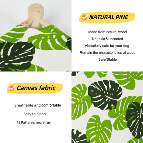 Cama Hamaca De Madera Para Gatos Y Perros Interior/exterio