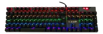 Comprar Teclado Gamer Knup Kp-tm010 Qwerty Outemu Diy Blue Ainbow Cor de teclado Preto Idioma Português Brasil