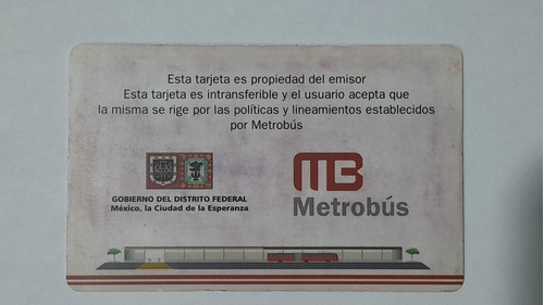 Tarjeta Metrobus Primera Edicion Boleto Cdmx Hybridium 01