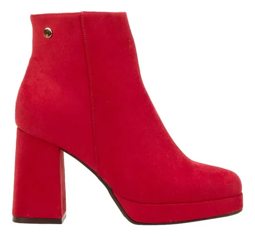 Botines de online mujer color rojo