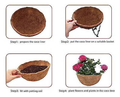 3 Piece Round Coconut Liner For Basket 12 Inch Basket