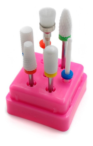 Kit 7 Fresas Cerámica Torno Uñas Manicure Cvl