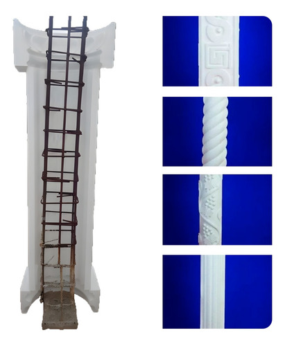 Molde De Unicel Para Colar Columnas De 40 Cm De Diametro