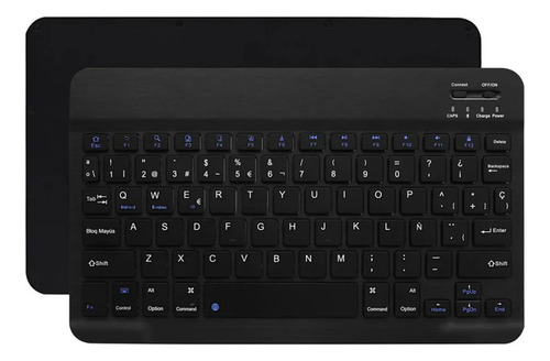 Kit Combo Teclado Y Mouse 2 En 1 Bluetooth Recargable Negro Negro