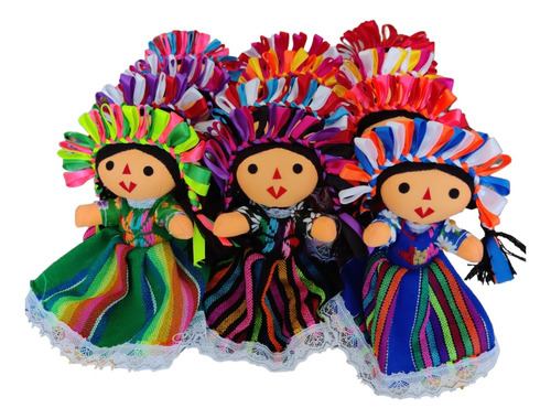 7 Muñecas Mexicanas 100% Artesanal #19 - Origen Otomí Unesco