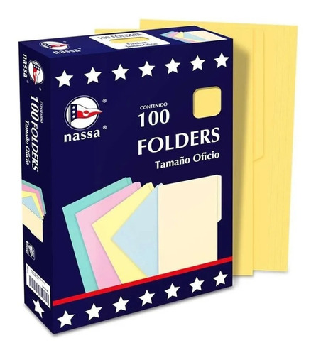 Folder Oficio Amarillo Caja Con 100 Nassa