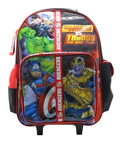 Mochila Carro Avengers Vs Thanos 18 Pulgadas Sharif Express 