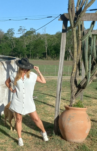 Imagen 10 de 10 de Camisero Vestido Niza Amplio Suelto Amplio