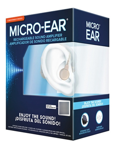 Imagen 6 de 9 de Micro-ear Amplificador 2x1 + Ear Wizard + Cabezales Repuesto