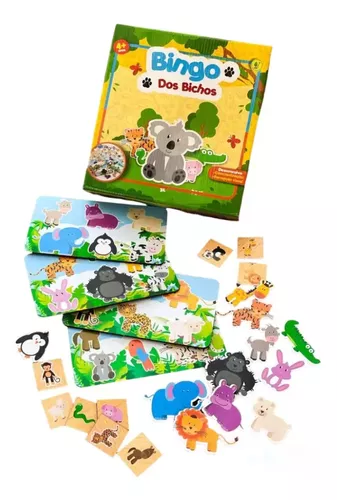 Jogo Educativo Super Bingo De Brinquedo Infantil Dos Animais