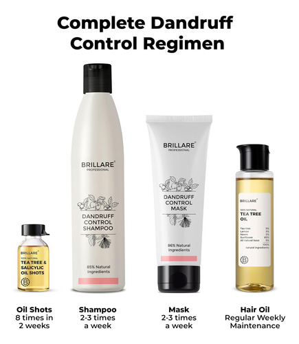 Shampoo Brillare Science Para Controle De Caspa, 300ml