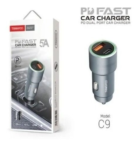 Cargador Para Auto Usb-c & Usb, 20w Qc3.0 5 A. *itech Shop