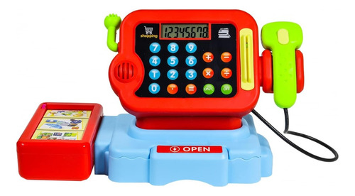 Caixa Registradora Infantil Com Luz E Som Cor Vermelho