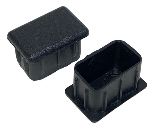 Ponteira Pé Cadeira Retangular Interna 20x30mm 2x3cm 50un Cor Preto