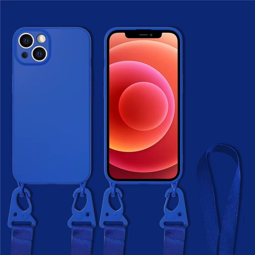 Capa Com Alça Compatível iPhone 13, 14, 15 Promax Cores Luxo