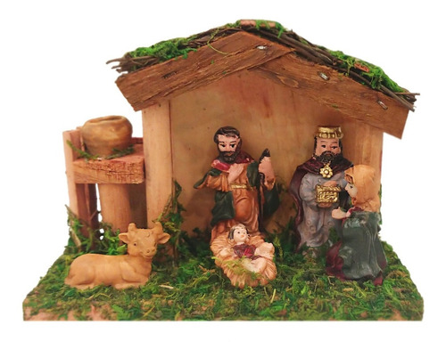 Pesebre Madera Arbol Navidad Decoracion M2 - Sheshu Navidad