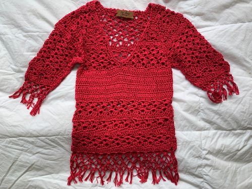 Blusa / Camisola Tejida Al Crochet Ona Saez