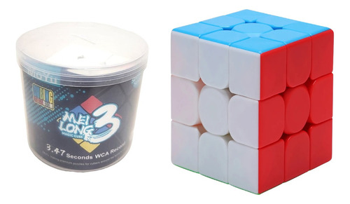 Cubo Magico 3x3 Color Sin Stickers En Caja Alcancia Tut