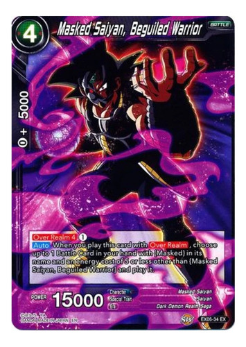 Cartas Dragon Ball Masked Saiyan Warrior Ex Darkside Tcg