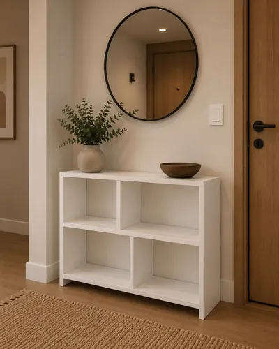 Aparador Nicho Decorativo Organizador Multiuso 68cm Branco