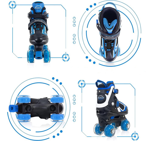 Patines De Ruedas Ajustables Para Niños Con Luces Iluminació