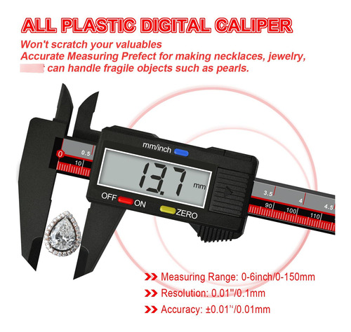 Calibre Digital Vernier Acemeter 0 A 150 Mm Pantalla Lcd