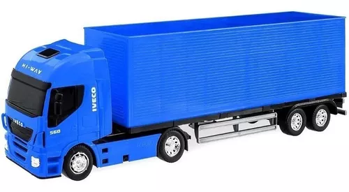 Caminhao Brinquedo Iveco S Way Hi Way Bau Dolly 9 Eixo Carga