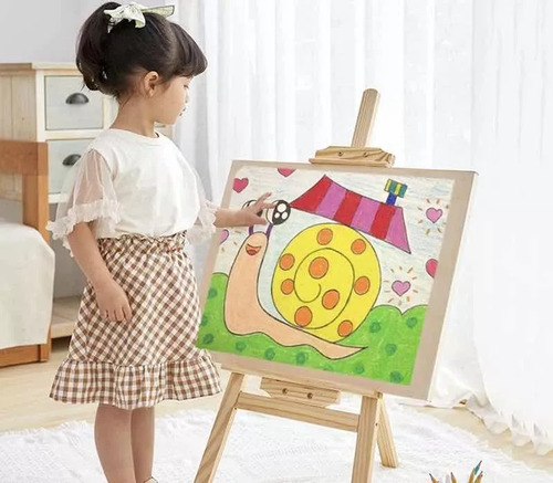 Atril Madera Ajustable Artista Infantil Pintar Altura 90 Cm